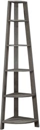 Monarch Specialties Inc. Dark Taupe Corner Accent Etagere-0