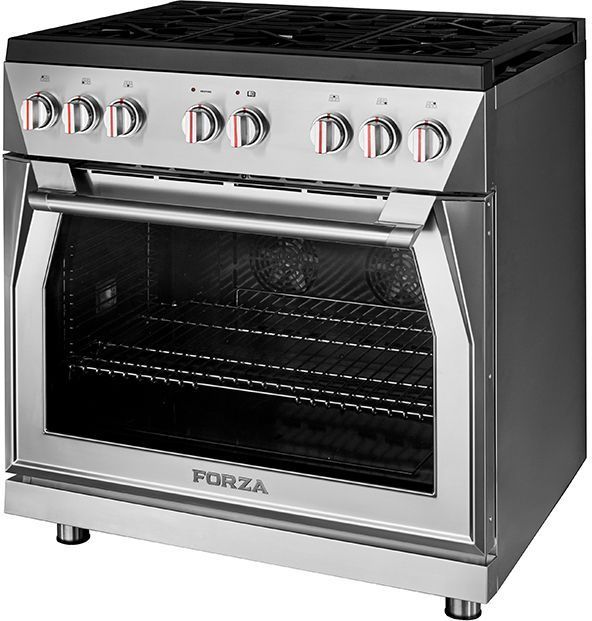Forza™ 36" Stainless Steel Pro Style Natural Gas Range-1