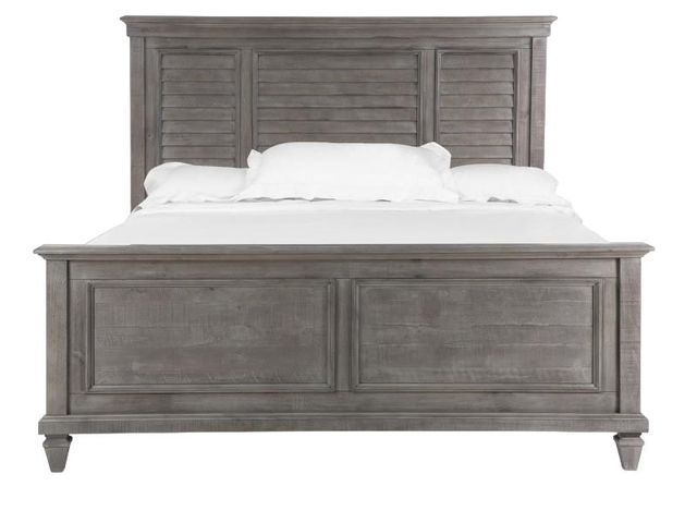 Magnussen Home® Lancaster Dovetail Gray Complete Queen Shutter Panel Bed-1
