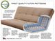Kodiak Furniture Lexington Takara Rain/Weathered White Full Futon with Mattress-3