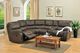Porter International Designs Ramsey 6-Piece Rodeo Brown Leather-Look Manual Reclining Sectional-3