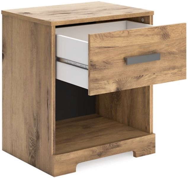 Signature Design by Ashley® Larstin Golden Rustic One Drawer Nightstand-3