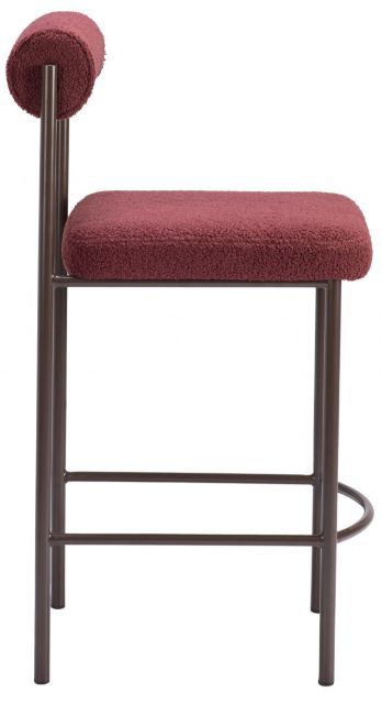 Zuo® Modern Livorno Red Counter Stool-1