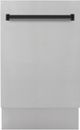 ZLINE Autograph Edition 18" Stainless Steel Built In Dishwasher with Matte Black Handle-0