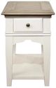 Riverside Furniture Myra Natural Chairside Table with Paperwhite Base-2
