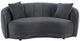 Coaster® Brookside Dark Gray Velvet Upholstered Curved Loveseat-1