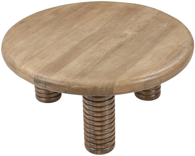Classic Home Ilaria Sand Washed Round Coffee Table-3
