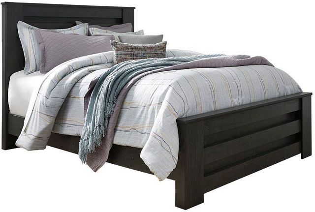 Signature Design by Ashley® Brinxton 3 Piece Charcoal Queen Panel Bed Set-1