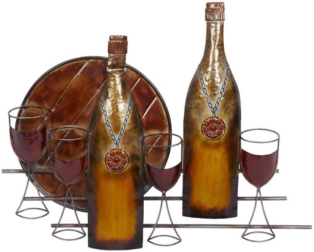 Deco Marche Copper Wine Wall Decor-0