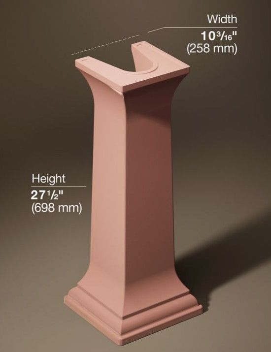 Kohler Memoirs® 150th Peachblow Bathroom Sink Pedestal-2