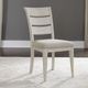 Liberty Furniture Farmhouse Reimagined Antique White/Khaki Ladder Back Upholstered Side Chair-1
