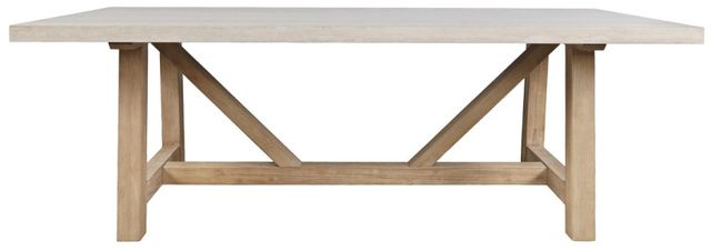 Jofran Inc. Sierrafina 7-Piece Almond Trestle Dining Table Set-2