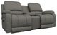 La-Z-Boy® Greyson Blue Grey Leather Manual Reclining Loveseat with Console-0