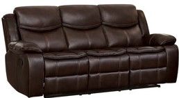 Mazin Furniture Bastrop 2 Piece Dark Brown Reclining Sofa & Loveseat Set-2