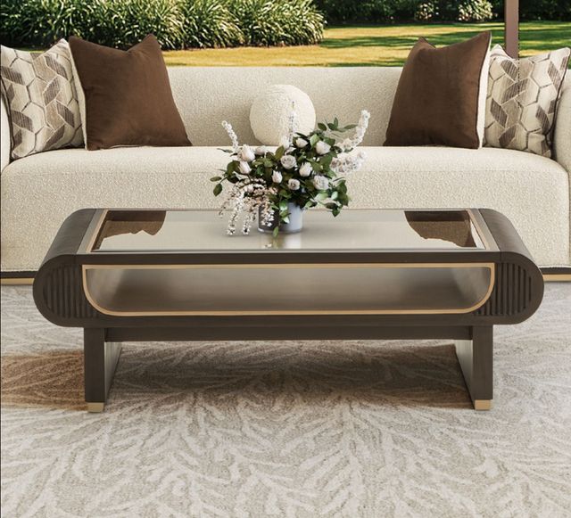 Michael Amini® West Kensington Medium Espresso Cocktail Table-1