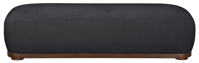 Meridian Furniture Calum Black/Walnut Chenille Chenille Fabric Bench-1