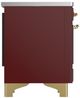 Ilve® Majestic III 40" Burgundy Pro Style Induction Range with Triple Glass Door and Brass Trim-4