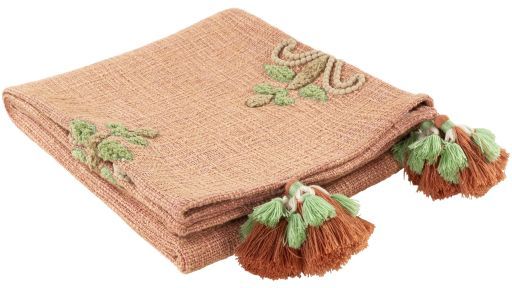 Surya Amie Burnt Orange 50"x60" Throw Blanket-1