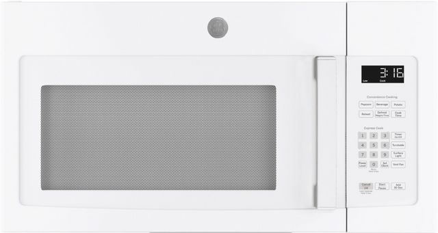 GE® 1.6 Cu. Ft. White Over The Range Microwave