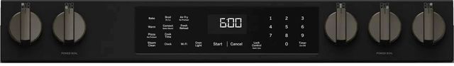 GE® 600 Series 30" Black Slate Slide-In Gas Range-4