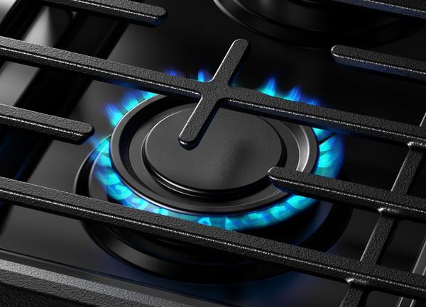 Burners on a Whirlpool gas range Burners on a Whirlpool gas range