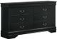 Elements International Louis Philippe Black Drawer Dresser-0
