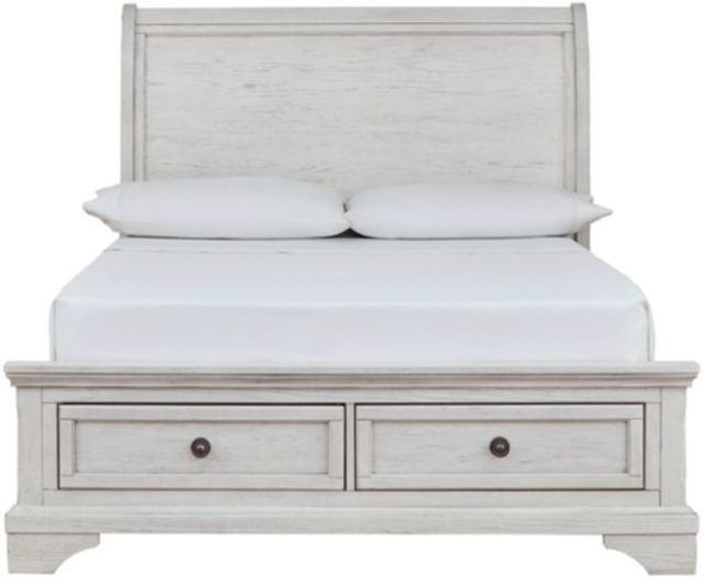 Signature Design by Ashley® Robbinsdale Antique White Youth Full Sleigh Storage Bed-1