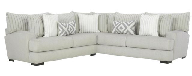 Albany Industries 2-Piece Tweed Silver Sectional-0