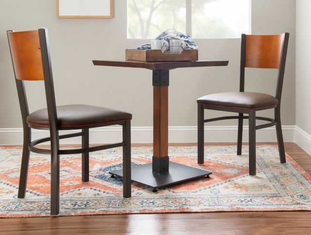 Linon Sylas 2-Piece Brown Upholstered Side Chair Set-1
