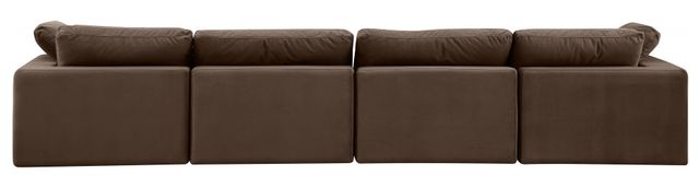 Meridian Furniture Comfy 4-Piece Brown Velvet Modular Sofa-3