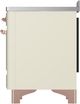 Ilve® Majestic III 48" Antique White Pro Style Induction Range with 6 Elements and Copper Trim-3