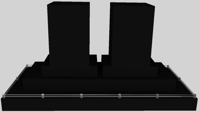 Vent-A-Hood® 66" Black Contemporary Island Range Hood-0