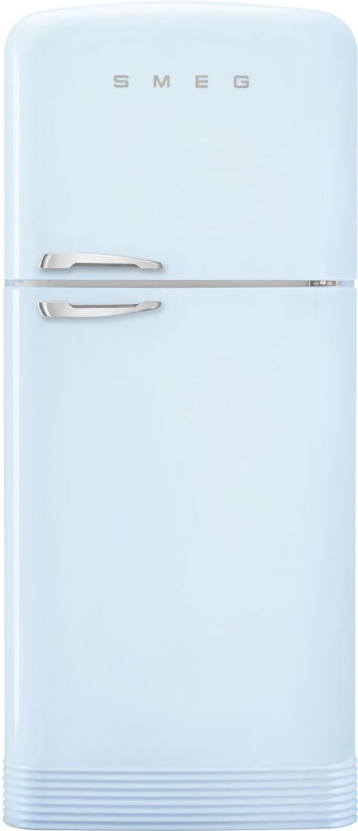 Smeg 50 s Retro Style 31 in. 19.3 Cu. Ft. Pastel Blue Top Freezer Refrigerator Kellenberger Appliance Lebanon OR