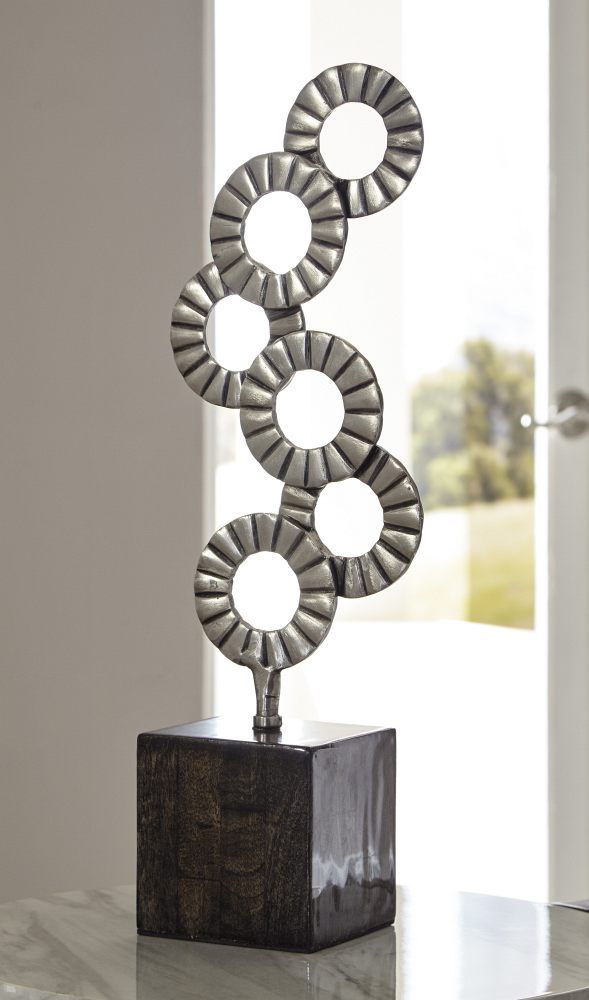 Signature Design by Ashley® Brevyn Black/Silver Sculpture-3