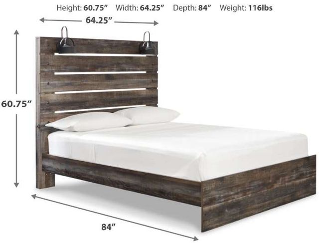 Signature Design by Ashley® Drystan Brown Queen Panel Bed-2