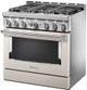 KitchenAid® 36" Milkshake Smart Pro Style Gas Range-2
