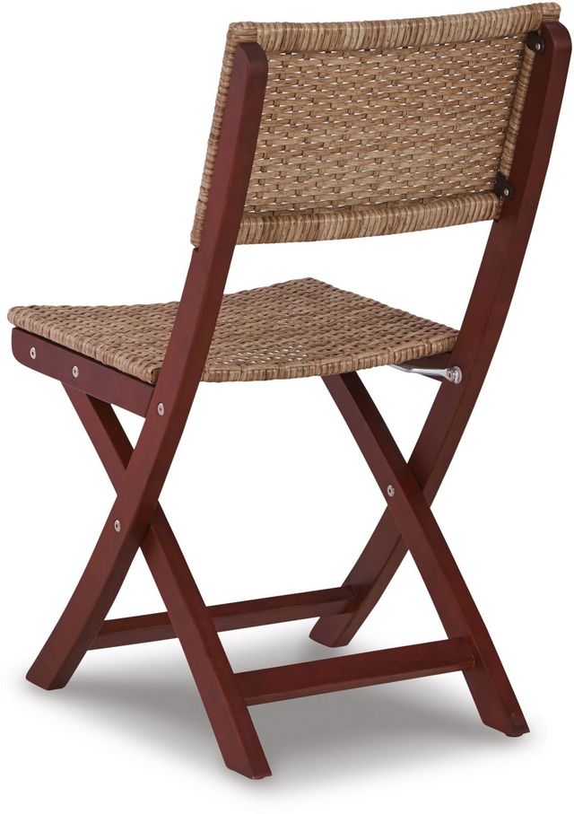 Signature Design by Ashley® Safari Peak 3-Piece Brown Outdoor Chairs with Table Set-3