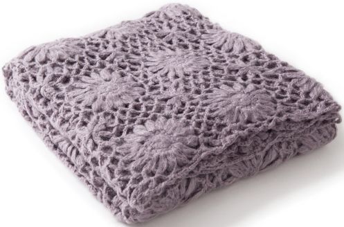 Surya Teresa Mauve 50"x60" Throw Blanket-1