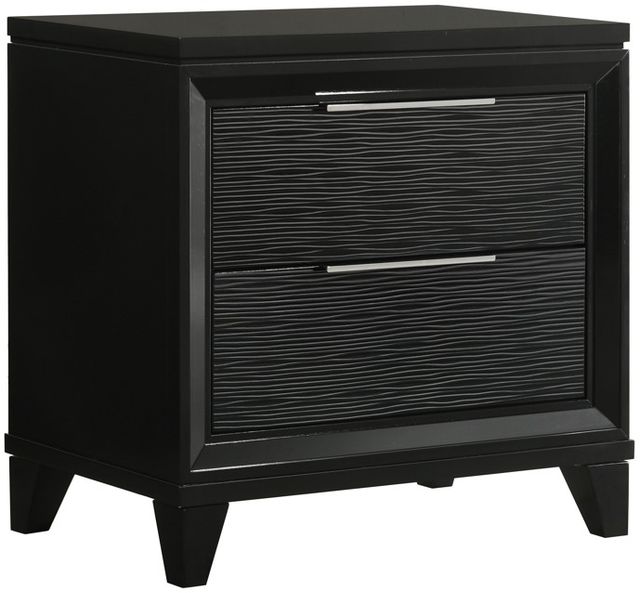 Crown Mark Cressida Black Nightstand-0