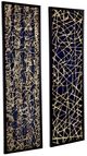 A & B Home Tannis 2-Piece Black/Blue/White Wall Art Set-0