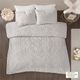 Olliix by Madison Park Grey King/California King Laetitia Tufted Cotton Chenille Medallion Duvet Cover Set-0