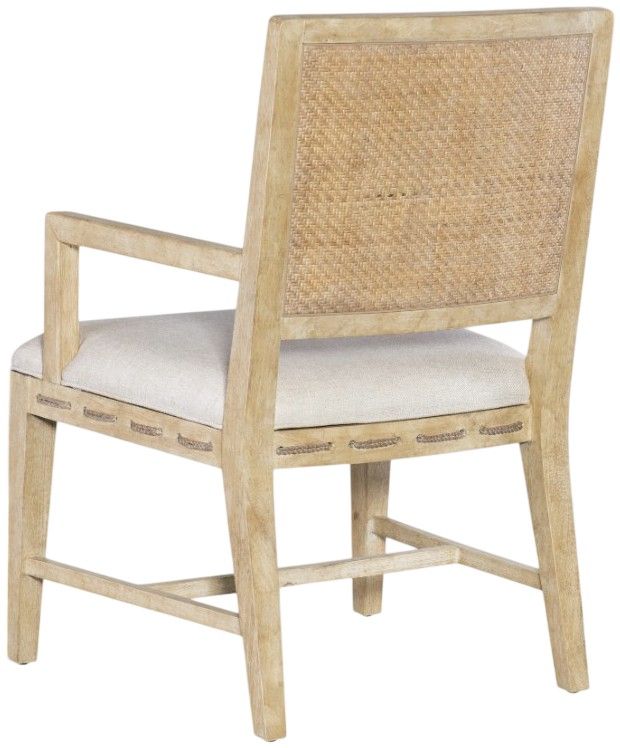 Hooker® Furniture Retreat Dune/Wiley Snow Dining Arm Chair-3