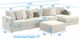 Jackson Furniture Ritzy 5-Piece Bone Right-Arm Facing Sectional with Ottoman-2
