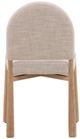 Dovetail Furniture Hiro 2-Piece Natural/Yukon Cream Dining Side Chair Set-3