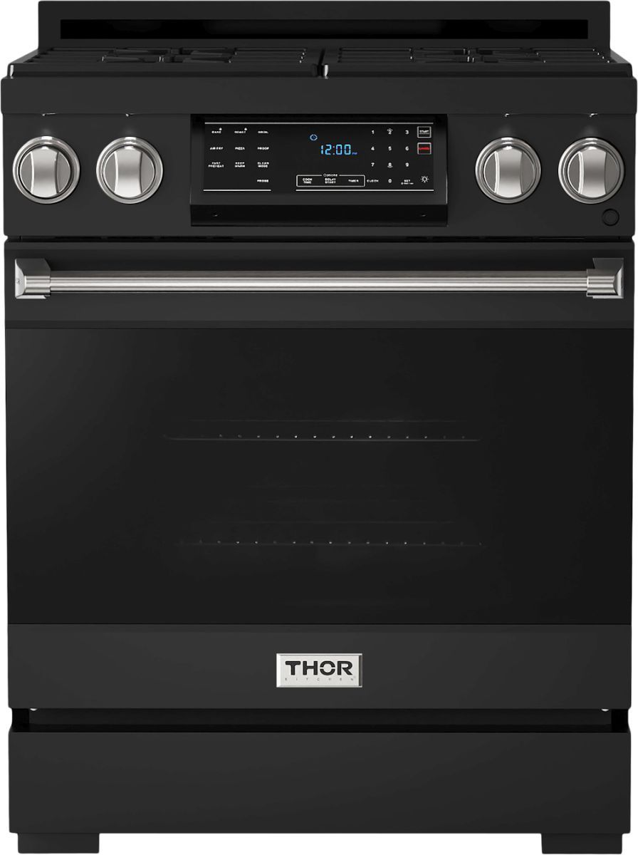Thor Kitchen® Gordon Ramsay Series 30" Matte Black Pro Style Gas Range