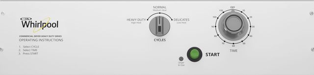 Whirlpool® Commercial 7.4 Cu. Ft. White Front Load Electric Dryer-2
