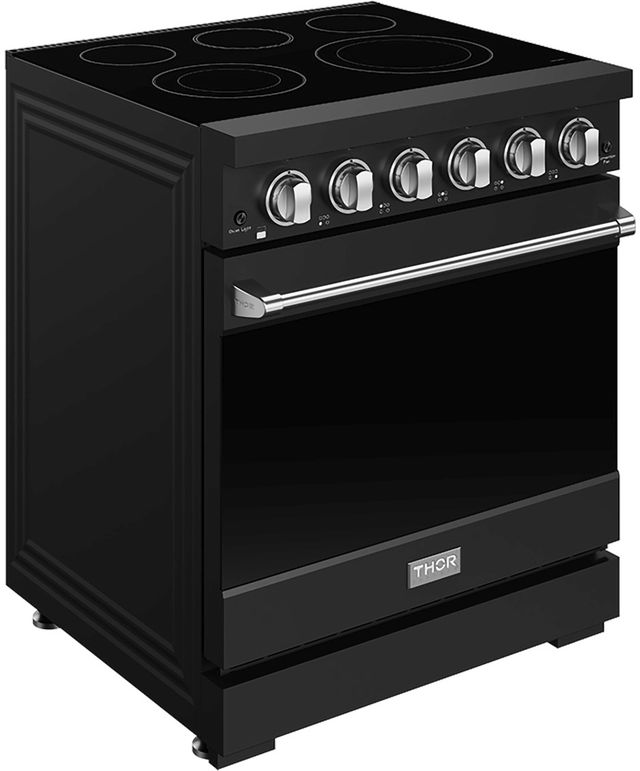 Thor Kitchen 30" Black Pro Style Electric Range with Precision Knob Control & Stainless Steel Hardware-2