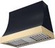 AGA Marquee 36" Black Wall Mounted Range Hood with Polished Brass Trim-0