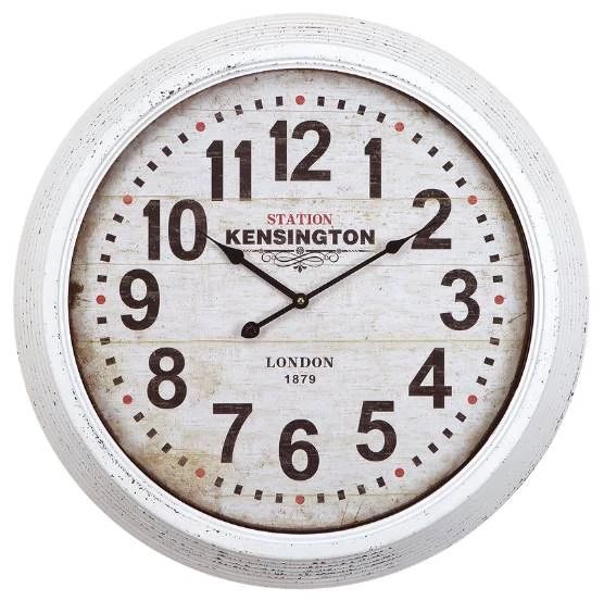 YHD White Iron Wall Clock-0
