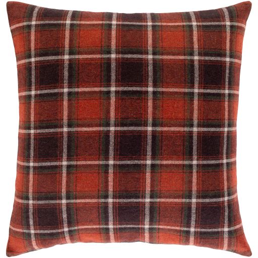 Surya Brenley Dark Red 22"x22" Toss Pillow with Polyester Insert-0
